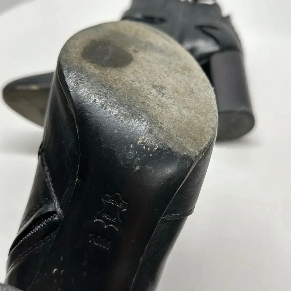 Tory Burch Colton Bootie 85 MM Galleo Leather Black Heeled Boots 50902 Size 10 - Picture 12 of 13